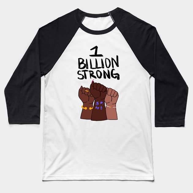 One Billion Strong Baseball T-Shirt by Dissent Clothing